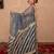 blue kota tissue saree with gota work pallu