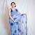 blue kota doria saree with unstitched