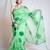 green kota doria saree with unstitched