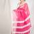 printed pink kota doria saree