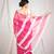 printed pink kota doria saree