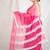 printed pink kota doria saree