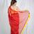 ruby radiance red embroidered kota doria saree