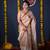 purple floral silk blend linen saree
