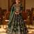 Green Art Silk Embroidered Lehengas