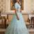Light Sea Green Net Hand Woven Lehengas