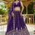Purple Satin Hand Woven Lehengas