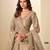 Dark Beige Art Silk Embroidered Lehengas