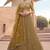 Mustard Net Embroidered Lehenga Set