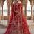 Red Silk Blend Embroidered Lehenga Set