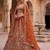 Orange Silk Blend Embroidered Lehenga Set