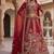 Red Silk Blend Embroidered Lehenga Set
