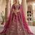 Rani Pink Silk Blend Embroidered Lehenga Set