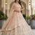 Light Peach Net Embroidered Lehenga Set
