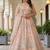 Light Peach Net Embroidered Lehenga Set