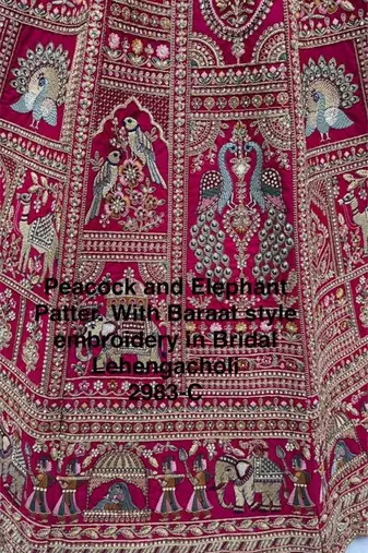 Rani Pink Silk Embroidered Lehenga Set
