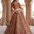 Orange Silk Embroidered Lehenga Set
