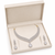 Cubic zirconia bridal necklace and earring set, silver tone, teardrop pendant, wedding jewellery