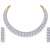 Crystal choker necklace and earrings jewellery set, silver and gold tone, cubic zirconia, bridal occasion wear