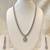 Silver-tone cz teardrop pendant necklace and drop earrings jewellery set, bridal, with stud earrings