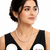Pearl necklace and stud earrings jewellery set, pink freshwater pearls, gold-tone clasp, women