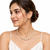 Pearl necklace and earring set, pink and white freshwater pearls, gold-tone accents, women's jewellery