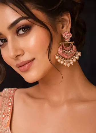 Antique gold heritage dangler earrings