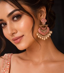 Antique gold heritage dangler earrings