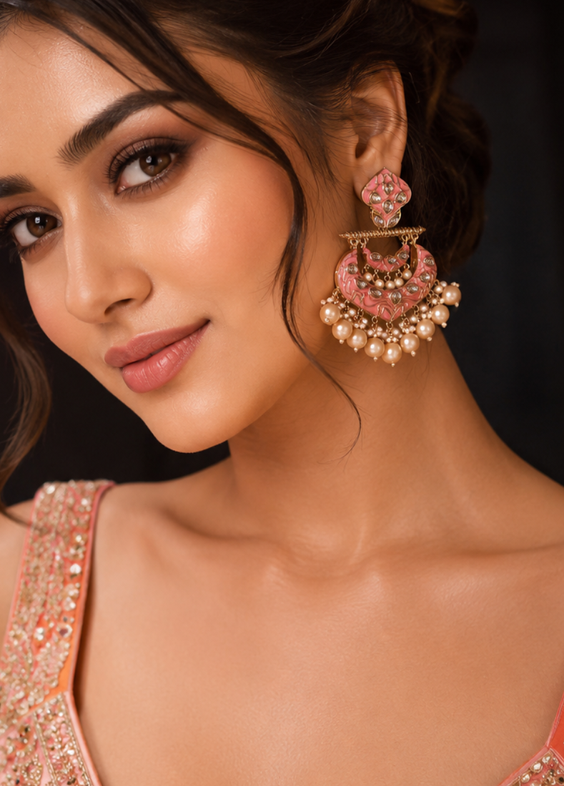 Antique gold heritage dangler earrings