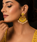 Royal celebration polki dangler earrings