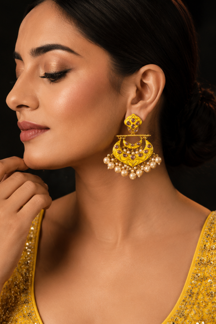 Royal celebration polki dangler earrings