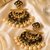 Traditional meenakari pearl chandbali earrings