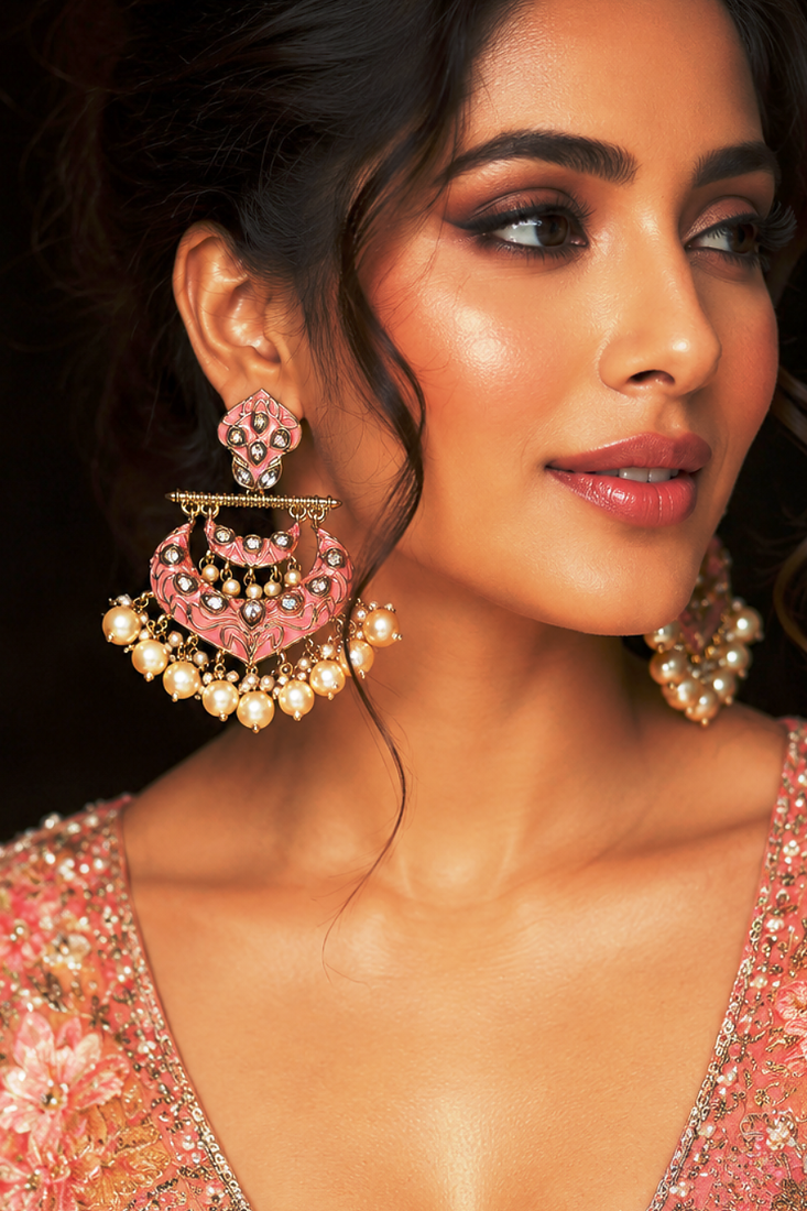 Antique gold heritage dangler earrings