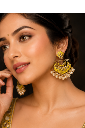Royal celebration polki dangler earrings 4