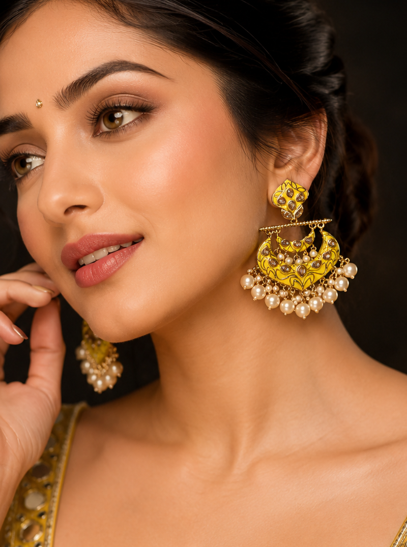 Royal celebration polki dangler earrings