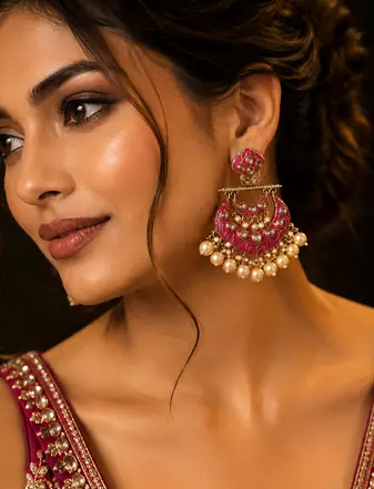 Royal festive chandbali dangler earrings