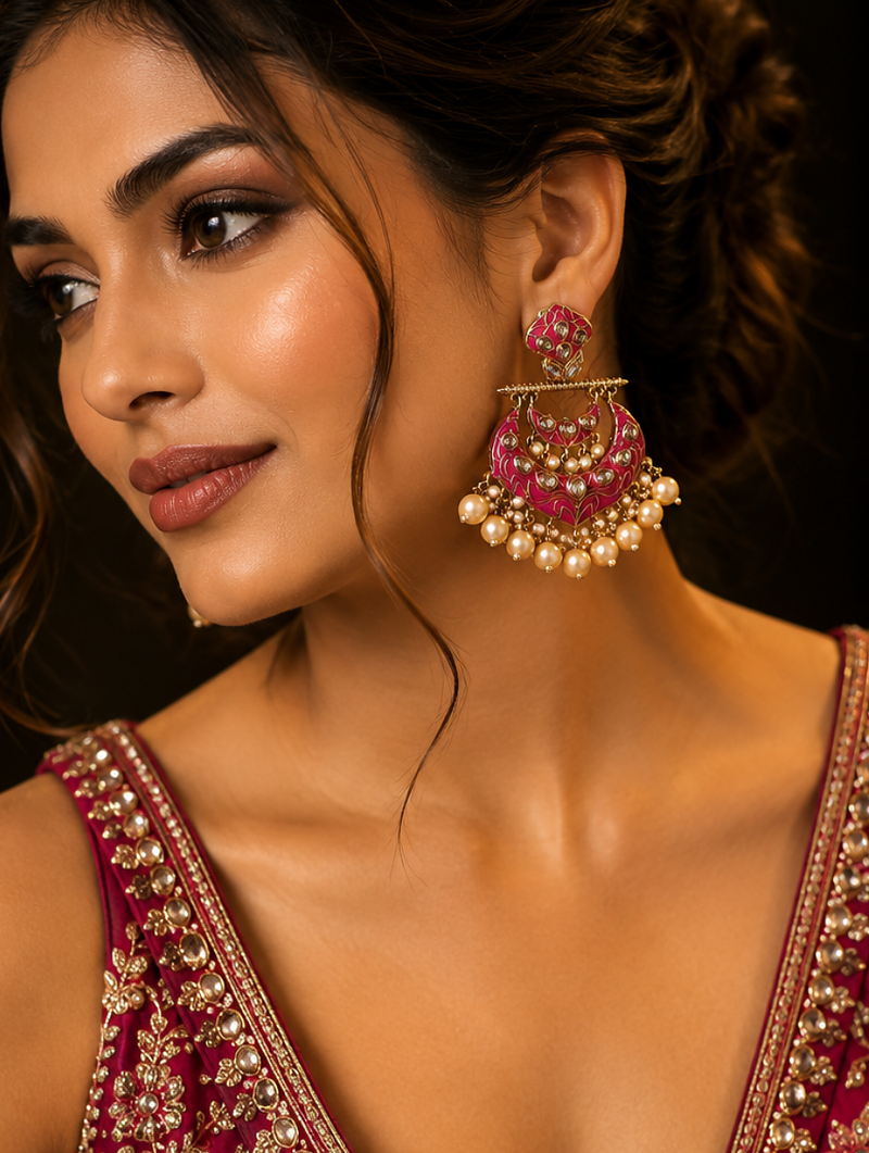 Royal festive chandbali dangler earrings