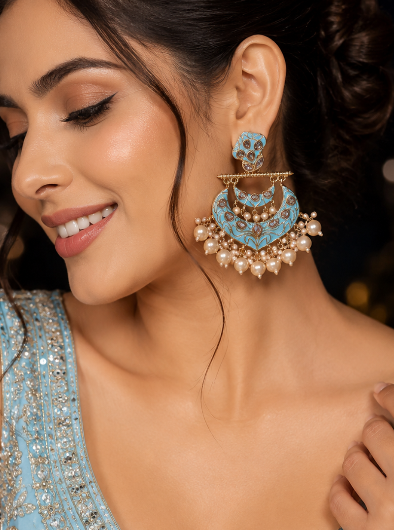 Imperial heritage polki dangler earrings