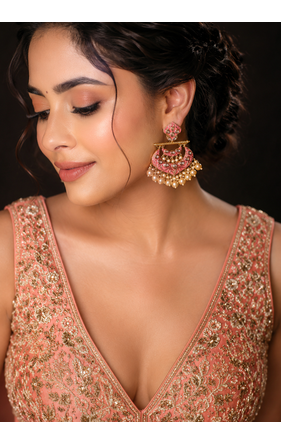 Antique gold heritage dangler earrings 4