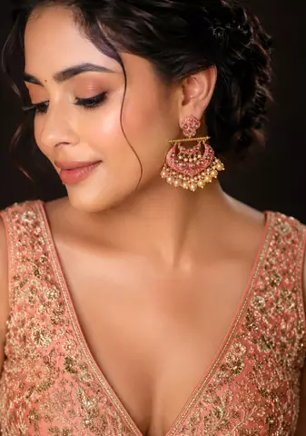 Antique gold heritage dangler earrings