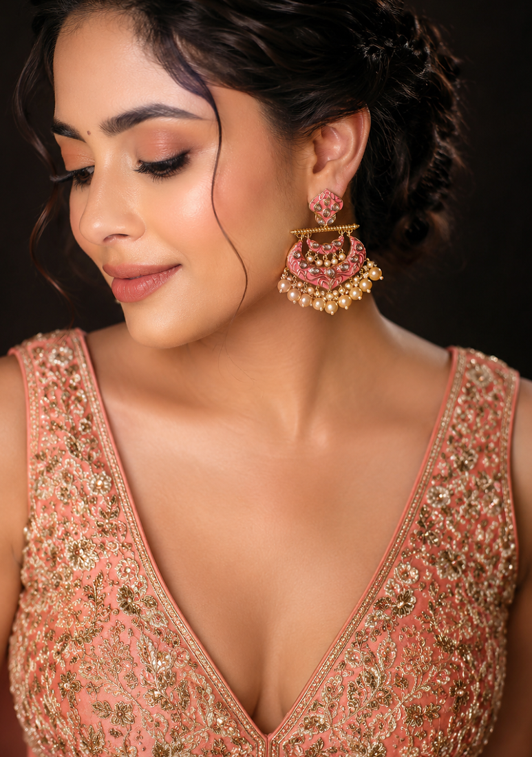 Antique gold heritage dangler earrings