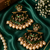 Antique finish polki pearl chandbali earrings
