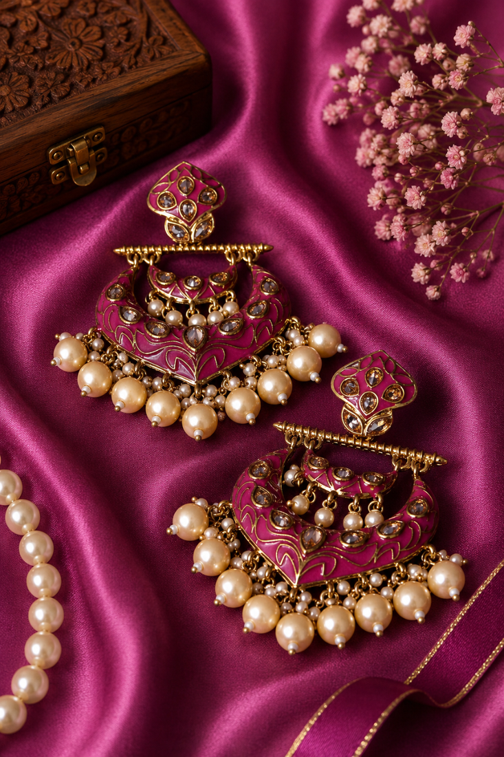 Royal festive chandbali dangler earrings