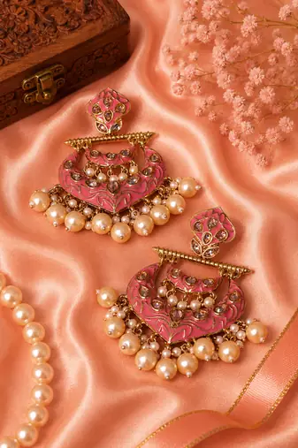 Antique gold heritage dangler earrings
