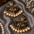 Traditional meenakari pearl chandbali earrings
