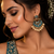 Imperial polki and pearl chandbali earrings