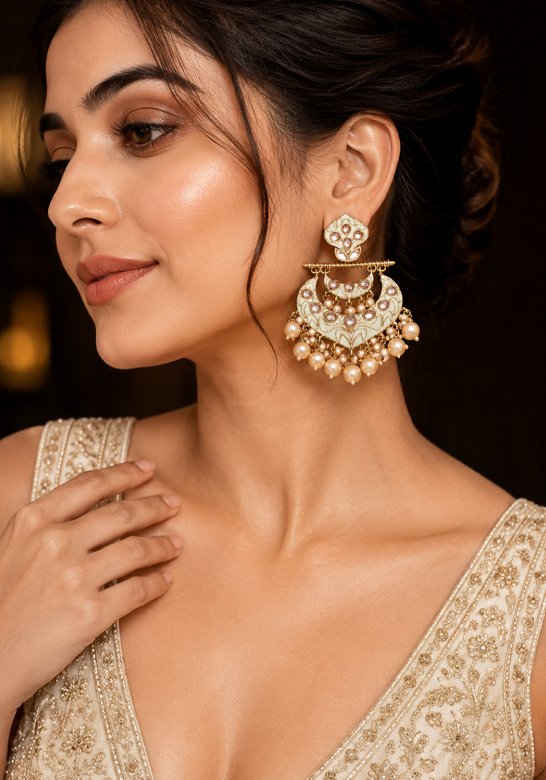 Heritage antique gold dangler earrings