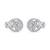 925 sterling silver Floral Diamond Halo Stud Earrings