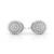 925 sterling silver Round Diamond Cluster Stud Earrings with Double Halo