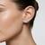 925 sterling silver Triangle Diamond Stud Earrings with Solitaire Accent